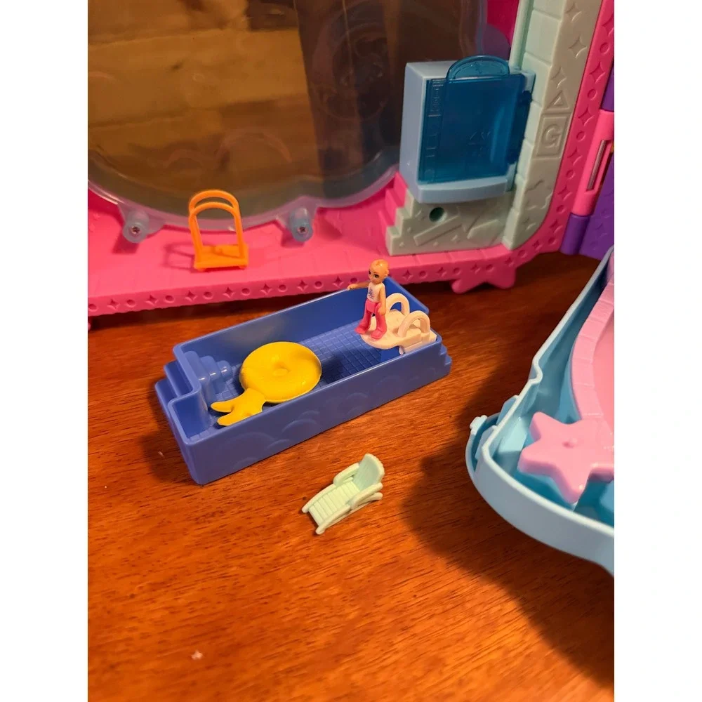 Polly Pocket Rainbow Funland Theme Park Backpack Playset Unicorn Carnival Toy